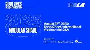Title slide for the webinar. ShadeLA blue background and white ShadeLA logo